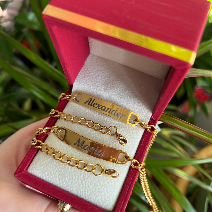 Gioiello personalizzato - Set di braccialetti personalizzati per coppia