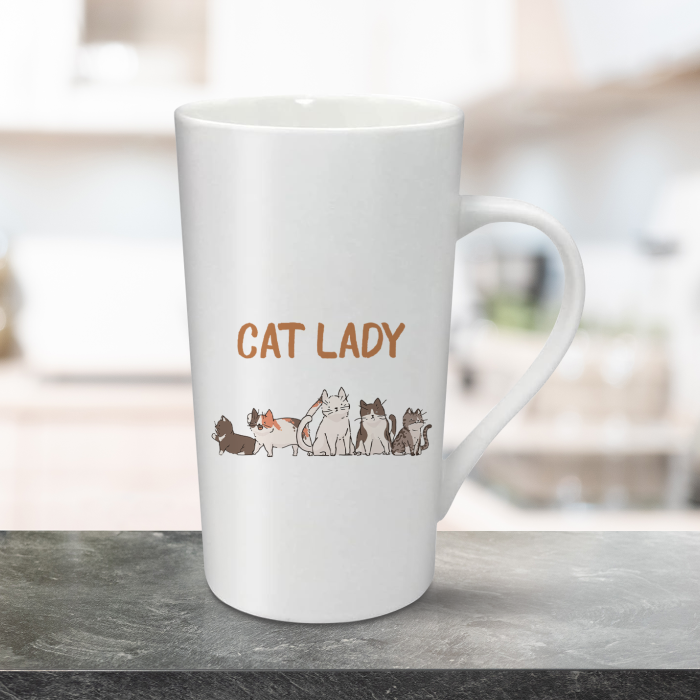 Tazza per latte personalizzata 470ml - Amante dei gatti