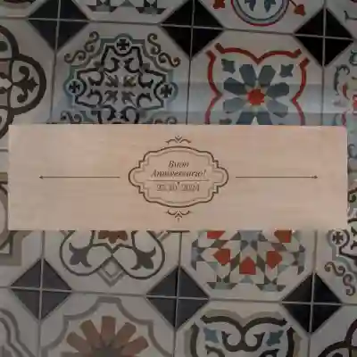 Scatola per vino in legno massiccio - Buona fortuna!