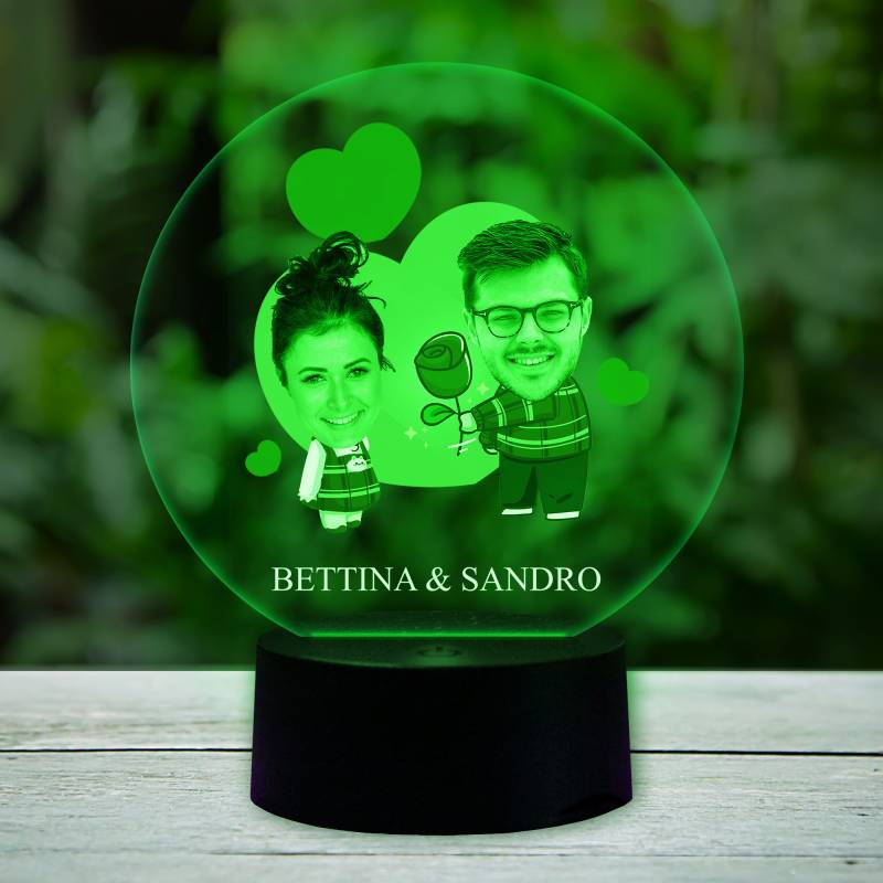 Lampada LED 3D personalizzata con un modello divertente
