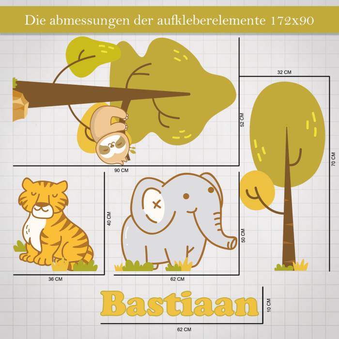 Adesivo decorativo da parete per la cameretta dei bambini