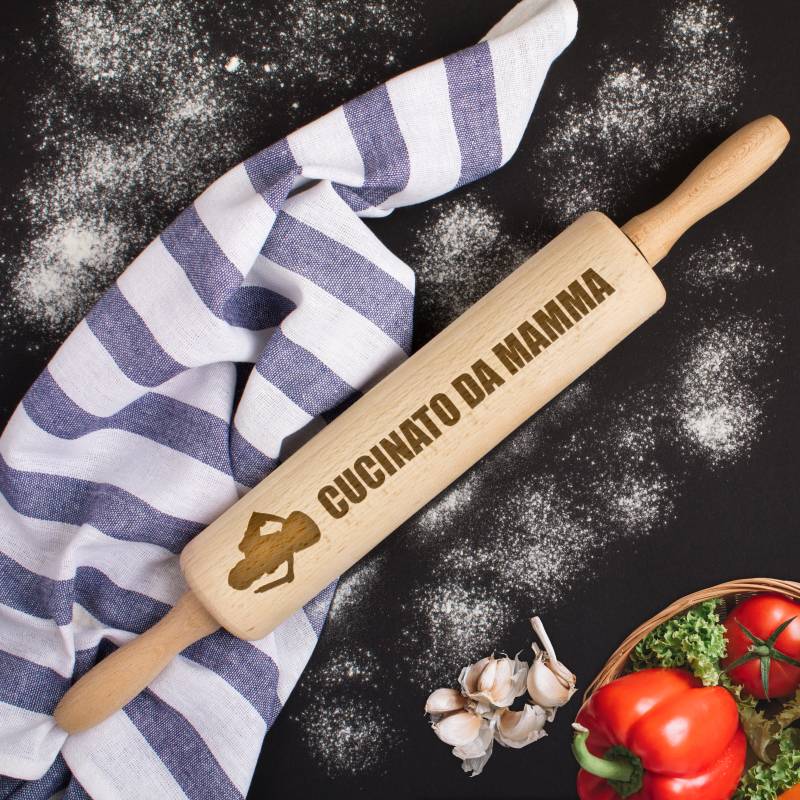 Mattarello personalizzato - Cucinato da mamma